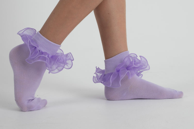 Lilac Frilly Socks.